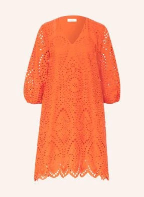 Zdjęcie produktu Darling Harbour Sukienka Z Dziurkowanej Koronki Z Rękawem 3/4 orange