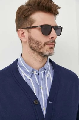 Zdjęcie produktu David Beckham okulary przeciwsłoneczne męskie kolor brązowy