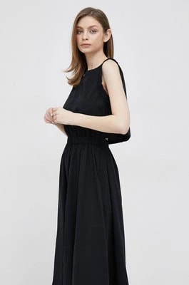 Zdjęcie produktu Deha sukienka kolor czarny midi rozkloszowana