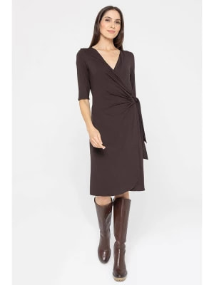 Zdjęcie produktu Deni Cler Sukienka w kolorze ciemnobrązowym rozmiar: 48
