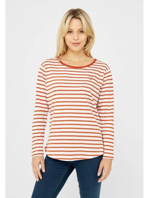 Zdjęcie produktu Derbe Koszulka w kolorze biało-pomarańczowym rozmiar: S