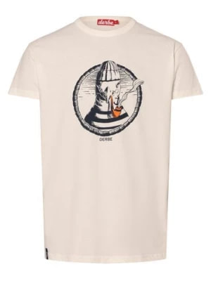 Zdjęcie produktu Derbe T-shirt męski Mężczyźni Bawełna biały nadruk,