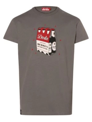 Zdjęcie produktu Derbe T-shirt - Torebka męska Mężczyźni Bawełna szary nadruk,
