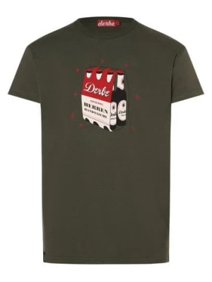 Zdjęcie produktu Derbe T-shirt - Torebka męska Mężczyźni Bawełna zielony nadruk,