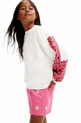 Zdjęcie produktu Desigual bluza dziecięca kolor biały z nadrukiem