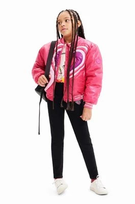 Zdjęcie produktu Desigual kurtka bomber dziecięca kolor fioletowy