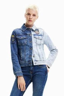 Zdjęcie produktu Desigual kurtka jeansowa damska kolor niebieski przejściowa
