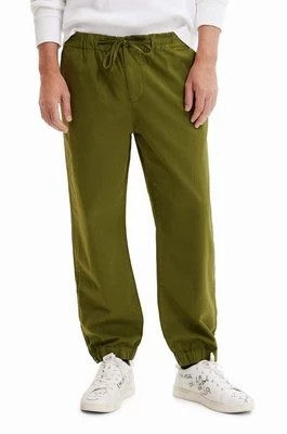 Zdjęcie produktu Desigual spodnie bawełniane kolor zielony