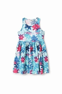 Zdjęcie produktu Desigual sukienka bawełniana dziecięca kolor niebieski mini rozkloszowana