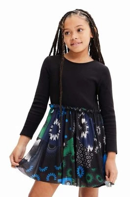 Zdjęcie produktu Desigual sukienka dziecięca kolor czarny mini rozkloszowana