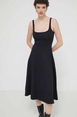 Zdjęcie produktu Desigual sukienka HARIA kolor czarny mini rozkloszowana 24SWVK06