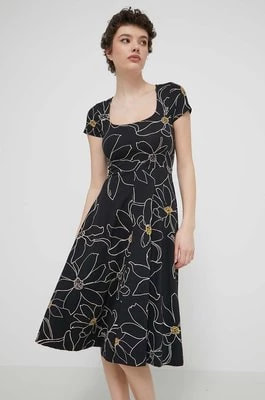 Zdjęcie produktu Desigual sukienka MARGARITIS kolor czarny mini rozkloszowana 24SWVK55
