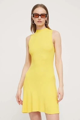 Zdjęcie produktu Desigual sukienka TURNER kolor żółty mini rozkloszowana 24SWVF08