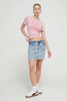 Zdjęcie produktu Desigual t-shirt D COR damski kolor różowy 24SWTKAK