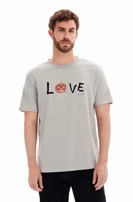 Zdjęcie produktu Desigual t-shirt męski kolor szary z nadrukiem
