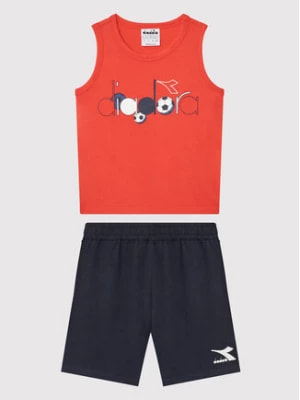 Zdjęcie produktu Diadora Komplet bluzka i szorty sportowe Set Kick 102.178268 Czerwony Regular Fit