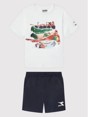 Zdjęcie produktu Diadora Komplet t-shirt i szorty sportowe Playground 102.178252 Biały Regular Fit