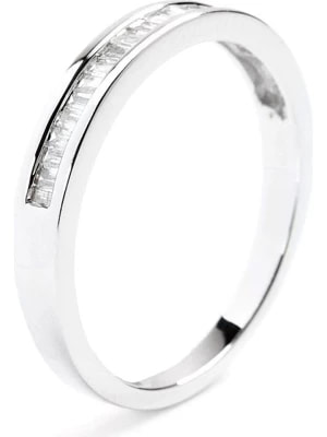 Zdjęcie produktu DIAMANTA Złoty pierścionek "Alliance Baguette" z diamentami rozmiar: 48
