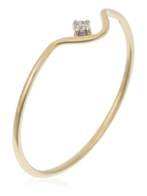 Zdjęcie produktu DIAMANTA Złoty pierścionek "Pudeur" z diamentem rozmiar: 60