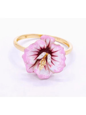 Zdjęcie produktu DIAMANTA Złoty pierścionek "Rina" z diamentami rozmiar: 56