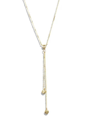 Zdjęcie produktu DIAMOND & CO Złoty naszyjnik "Cordou" z diamentami - dł. 42 cm rozmiar: onesize