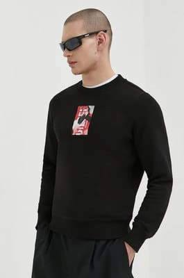 Zdjęcie produktu Diesel bluza bawełniana męska kolor czarny z nadrukiem