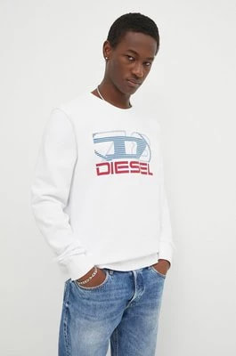 Zdjęcie produktu Diesel bluza S-GINN-K43 męska kolor biały z nadrukiem A12508.0HAYT