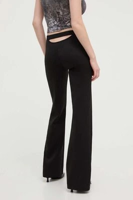 Zdjęcie produktu Diesel spodnie P-MAEVY damskie kolor czarny dzwony high waist A12961.0GYCG