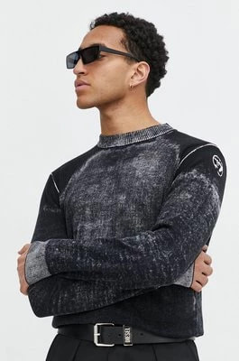 Zdjęcie produktu Diesel sweter bawełniany kolor czarny lekki
