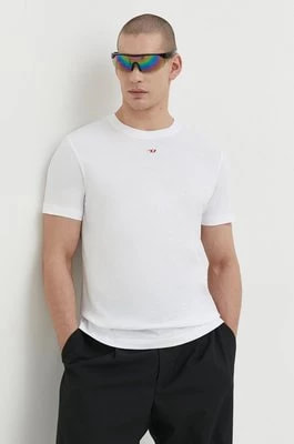 Zdjęcie produktu Diesel t-shirt bawełniany T-DIEGOR-D męski kolor biały z aplikacją