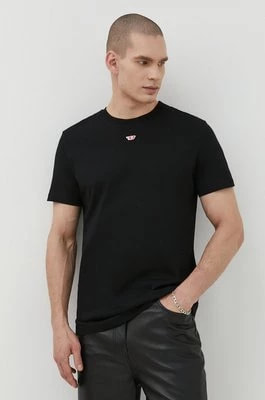 Zdjęcie produktu Diesel t-shirt bawełniany T-DIEGOR-D męski kolor czarny z aplikacją