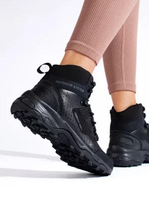 Zdjęcie produktu DK damskie buty trekkingowe z wysoką cholewką czarne