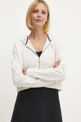 Zdjęcie produktu Dkny bluza damska kolor beżowy z kapturem gładka DP3J9279