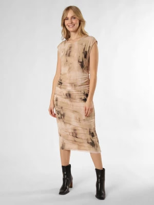 Zdjęcie produktu DKNY Sukienka damska Kobiety beżowy|brązowy wzorzysty,