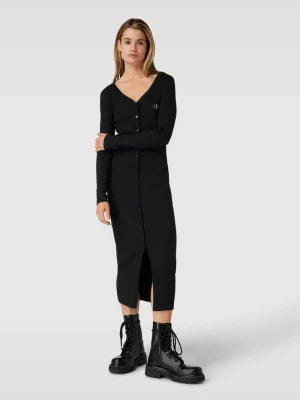 Zdjęcie produktu Długa sukienka z drobnym prążkowaniem Calvin Klein Jeans