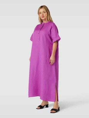 Zdjęcie produktu Długa sukienka z krótką listwą guzikową model ‘DECANO’ Marina Rinaldi