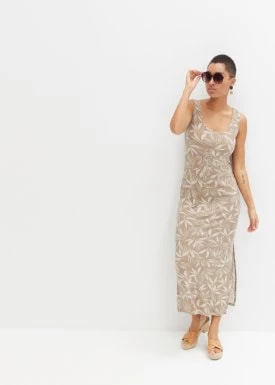 Zdjęcie produktu Długa sukienka z rozcięciem, ze zrównoważonej wiskozy bonprix