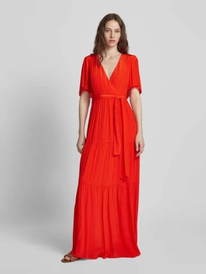 Zdjęcie produktu Długa sukienka z wiskozy z wiązanym paskiem model ‘NATALIA’ Bash
