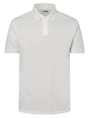 Zdjęcie produktu Drykorn Męska koszulka polo Mężczyźni Bawełna biały wypukły wzór tkaniny,