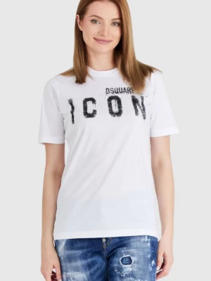 Zdjęcie produktu DSQUARED2 Biały t-shirt damski icon spray