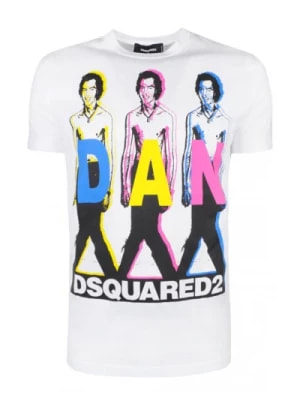 Zdjęcie produktu Dsquared2, Koszulka z nadrukiem logo - Dsquared2 White, male,