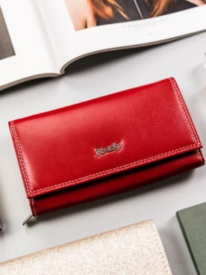 Zdjęcie produktu Duży, skórzany portfel damski z systemem Rovicky