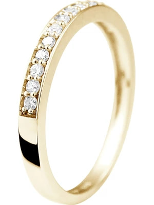 Zdjęcie produktu DYAMANT Złoty pieścionek z diamentami rozmiar: 54