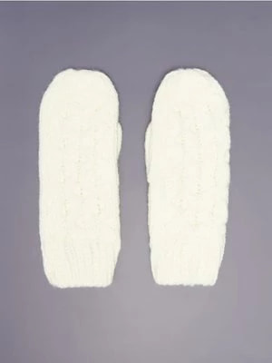 Zdjęcie produktu Dzianinowe rękawiczki na jeden palec kremowe House