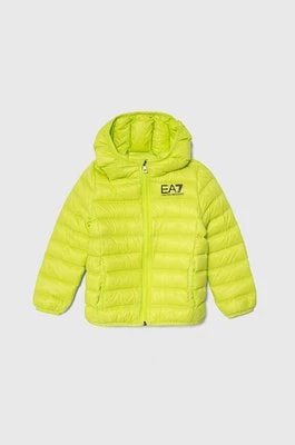 Zdjęcie produktu EA7 Emporio Armani kurtka puchowa dziecięca kolor zielony