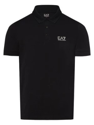 Zdjęcie produktu EA7 Emporio Armani Męska koszulka polo Mężczyźni Bawełna niebieski jednolity,
