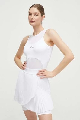 Zdjęcie produktu EA7 Emporio Armani sukienka kolor biały mini rozkloszowana