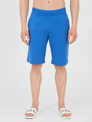 Zdjęcie produktu EA7 Niebieskie shorty męskie z małym logo EA7 Emporio Armani