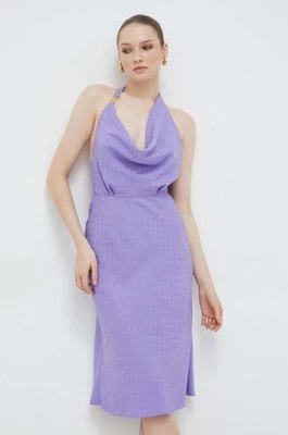 Zdjęcie produktu Elisabetta Franchi sukienka kolor fioletowy maxi rozkloszowana AB57241E2