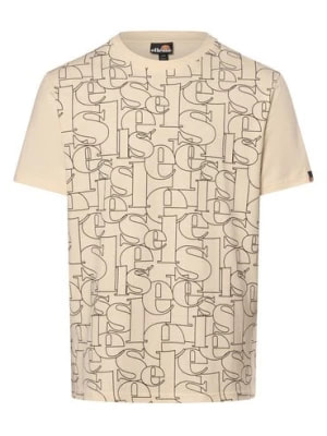 Zdjęcie produktu ellesse Koszulka męska - Gilliano Mężczyźni Bawełna beżowy wzorzysty,